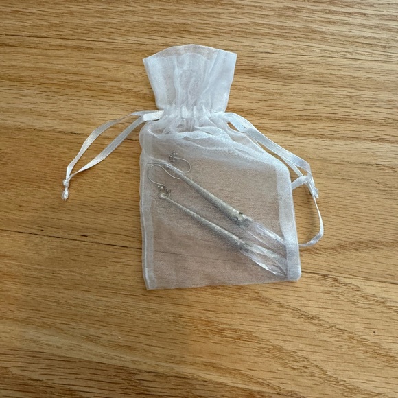 Vintage crystal dangle statement hook fancy earrings - Picture 2 of 5